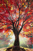 'Tree Of Life' Original Oil Painting on Canvas - Eva Czarniecka Umbrella Oil paintings Rain London Streets Pallets Knife Limited Edition Prints Impressionism Art Contemporary