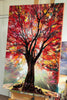 'Tree Of Life' Original Oil Painting on Canvas - Eva Czarniecka Umbrella Oil paintings Rain London Streets Pallets Knife Limited Edition Prints Impressionism Art Contemporary