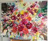 'Popy Waves' 'Hand Embellished Limited Edition Print on Canvas
