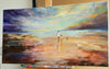 'Our Spot' Original Oil Painting on Canvas RESERVED - Eva Czarniecka Umbrella Oil paintings Rain London Streets Pallets Knife Limited Edition Prints Impressionism Art Contemporary