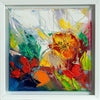 'Pansy' Oil Painting Framed - Eva Czarniecka Umbrella Oil paintings Rain London Streets Pallets Knife Limited Edition Prints Impressionism Art Contemporary