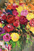 'Midsummer Bouquet' Oil Painting on Canvas - Eva Czarniecka Umbrella Oil paintings Rain London Streets Pallets Knife Limited Edition Prints Impressionism Art Contemporary