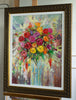 'Winter Roses' Oil Painting on Canvas Framed Ready to Hang - Eva Czarniecka Umbrella Oil paintings Rain London Streets Pallets Knife Limited Edition Prints Impressionism Art Contemporary