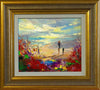 'Summer Moods' Framed Oil Painting on Canvas Ready to Hang - Eva Czarniecka Umbrella Oil paintings Rain London Streets Pallets Knife Limited Edition Prints Impressionism Art Contemporary