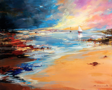 'Coastal View' Original Oil Painting on Canvas