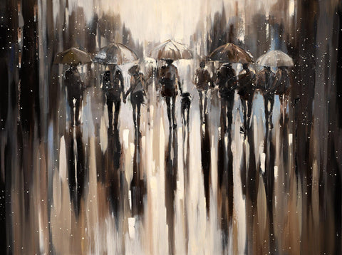 'Autumn Morning Walk' Oil Painting