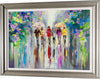 'A Family Walk'  Framed Original Oil Painting