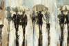 'City Walks II' Hand Embellished Canvas Print