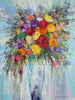 'Winter Flowers'Hand Embellished Canvas Print - Limited Edition