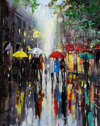 'Night Stroll' Oil Painting