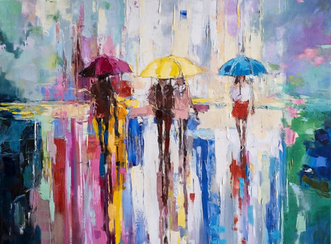 'One Day In The Summer' Hand Embellished Canvas Print - Limited Edition