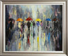 'The Dog Walkers I'  Framed Original Oil Painting