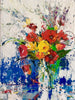 'Meadow Flowers' Oil Painting (Reserved) - Eva Czarniecka Umbrella Oil paintings Rain London Streets Pallets Knife Limited Edition Prints Impressionism Art Contemporary