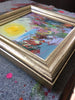 'Autumn Beach' Oil Painting On Canvas Framed Ready to Hang - Eva Czarniecka Umbrella Oil paintings Rain London Streets Pallets Knife Limited Edition Prints Impressionism Art Contemporary