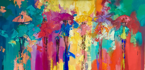 'Colour Storm' Oil Painting Ready to Hang