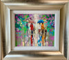 'City Park Walks' Framed Oil Painting