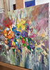 'Spring Calling' Oil Painting on Canvas Ready to Hang - Eva Czarniecka Umbrella Oil paintings Rain London Streets Pallets Knife Limited Edition Prints Impressionism Art Contemporary