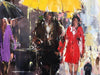 'Running through the Rain' Oil Painting on Canvas Ready to Hang - Eva Czarniecka Umbrella Oil paintings Rain London Streets Pallets Knife Limited Edition Prints Impressionism Art Contemporary