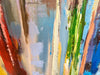 'Running through the Rain' Oil Painting on Canvas Ready to Hang - Eva Czarniecka Umbrella Oil paintings Rain London Streets Pallets Knife Limited Edition Prints Impressionism Art Contemporary