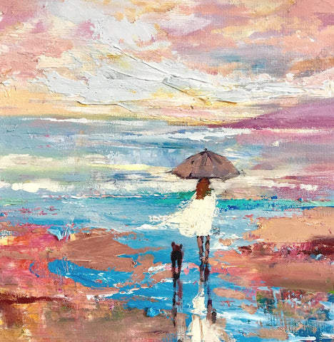 'Day with best Friend' Oil Painting