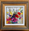'Blooming Joy' and "beach Time with a Friend' Framed Oil Painting on Canvas RESERVED - Eva Czarniecka Umbrella Oil paintings Rain London Streets Pallets Knife Limited Edition Prints Impressionism Art Contemporary