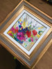 'Blooming Joy' and "beach Time with a Friend' Framed Oil Painting on Canvas RESERVED - Eva Czarniecka Umbrella Oil paintings Rain London Streets Pallets Knife Limited Edition Prints Impressionism Art Contemporary
