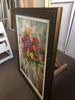 'Winter Roses' Oil Painting on Canvas Framed Ready to Hang - Eva Czarniecka Umbrella Oil paintings Rain London Streets Pallets Knife Limited Edition Prints Impressionism Art Contemporary