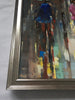 'City Rush Hour'  Painting on Canvas Framed Ready to Hang - Eva Czarniecka Umbrella Oil paintings Rain London Streets Pallets Knife Limited Edition Prints Impressionism Art Contemporary