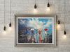 'The Dog Walkers' Framed Wall Art Print