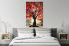 'Tree Of Life' Original Oil Painting on Canvas - Eva Czarniecka Umbrella Oil paintings Rain London Streets Pallets Knife Limited Edition Prints Impressionism Art Contemporary