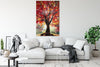 'Tree Of Life' Original Oil Painting on Canvas - Eva Czarniecka Umbrella Oil paintings Rain London Streets Pallets Knife Limited Edition Prints Impressionism Art Contemporary