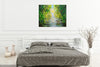 'Green River' Modern Oil Painting, Canvas Ready to Hang, Ideal Gift or Home Decor - Eva Czarniecka Umbrella Oil paintings Rain London Streets Pallets Knife Limited Edition Prints Impressionism Art Contemporary