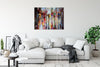'A Rainy Day Out' Oil Painting on Canvas Displayed on a wall