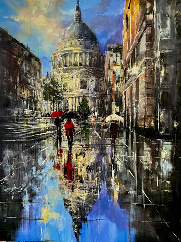 'Winter in St.Paul’s’ Mixed Media with Resin