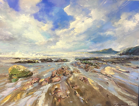 'Ocean Waves'  Hand Embellished Limited Edition Print