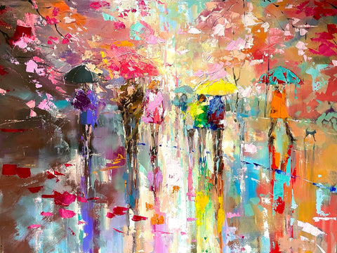‘Joyful Downpour’ Oil Painting