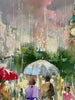 'The City Rains' Original Oil Painting Framed