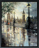 'Big Ben', 2016 Limited Edition Print Ready To Hang - Eva Czarniecka Umbrella Oil paintings Rain London Streets Pallets Knife Limited Edition Prints Impressionism Art Contemporary  