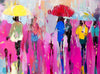 'Spring Blossom' 2016 Oil on Canvas,Ready to Hang' NEW! - Eva Czarniecka Umbrella Oil paintings Rain London Streets Pallets Knife Limited Edition Prints Impressionism Art Contemporary  