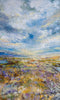 'Lavender Summer' Original Oil on Canvas Ready to Hang - Eva Czarniecka Umbrella Oil paintings Rain London Streets Pallets Knife Limited Edition Prints Impressionism Art Contemporary  