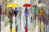 'Awakening Skies' Oil Painting, Canvas Ready to Hang, Ideal Gift or Home Decor - Eva Czarniecka Umbrella Oil paintings Rain London Streets Pallets Knife Limited Edition Prints Impressionism Art Contemporary  
