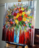 Full Bloom' Hand Embellished Print on Canvas