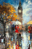 'London Autumn Night' Hand Embellished Canvas Print - Limited Edition