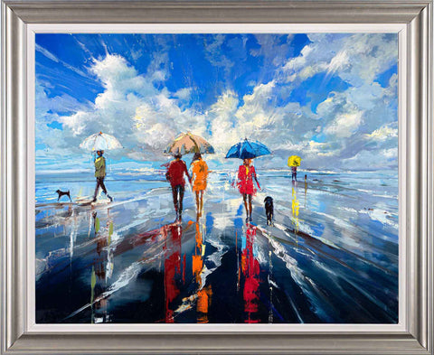 'Summer At The Sea' Framed Wall Art Print