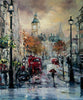 'STORMY LONDON' Hand Embellished Limited Edition Print on Canvas