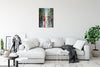 'City Life-London' Oil Painting Displayed in living room scene