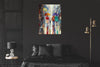 'RAINY NOVEMBER IN LONDON' Original Oil Painting on Canvas Ready to Hang - Eva Czarniecka Umbrella Oil paintings Rain London Streets Pallets Knife Limited Edition Prints Impressionism Art Contemporary  